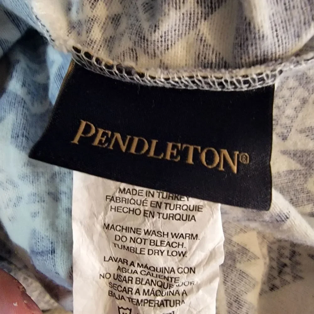 Pendleton 100% Cotton Flannel 2 Piece Twin Sheet Set Native American Geometric